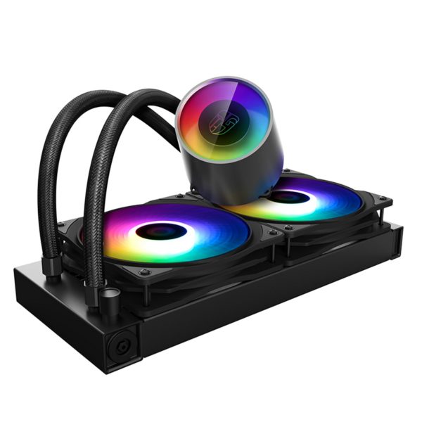 DeepCool GamerStorm CASTLE 240RGB V2 Universal Socket 240mm PWM 1800RPM ARGB LED AiO Liquid CPU Cooler with Wired ARGB Controller