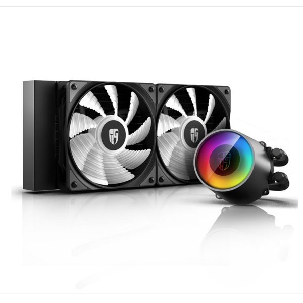 DeepCool GamerStorm CASTLE 240RGB V2 Universal Socket 240mm PWM 1800RPM ARGB LED AiO Liquid CPU Cooler with Wired ARGB Controller